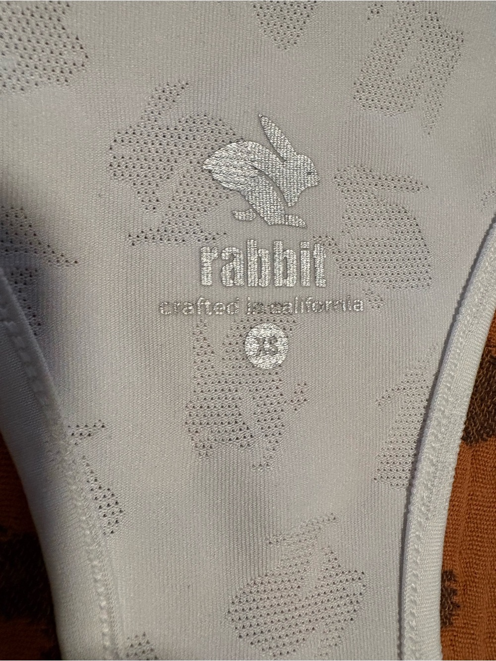 Rabbit White Racerback Running Tank Top - Picture 4 of 4